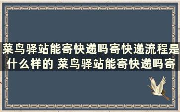 菜鸟驿站能寄快递吗寄快递流程是什么样的 菜鸟驿站能寄快递吗寄快递流程是什么